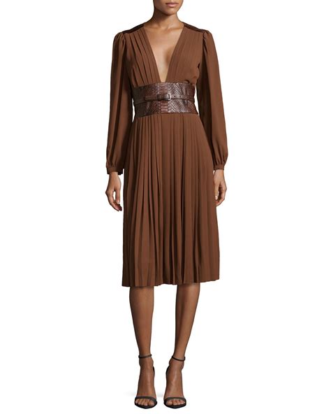 michael kors zasche harper brown|michael kors brown dresses.